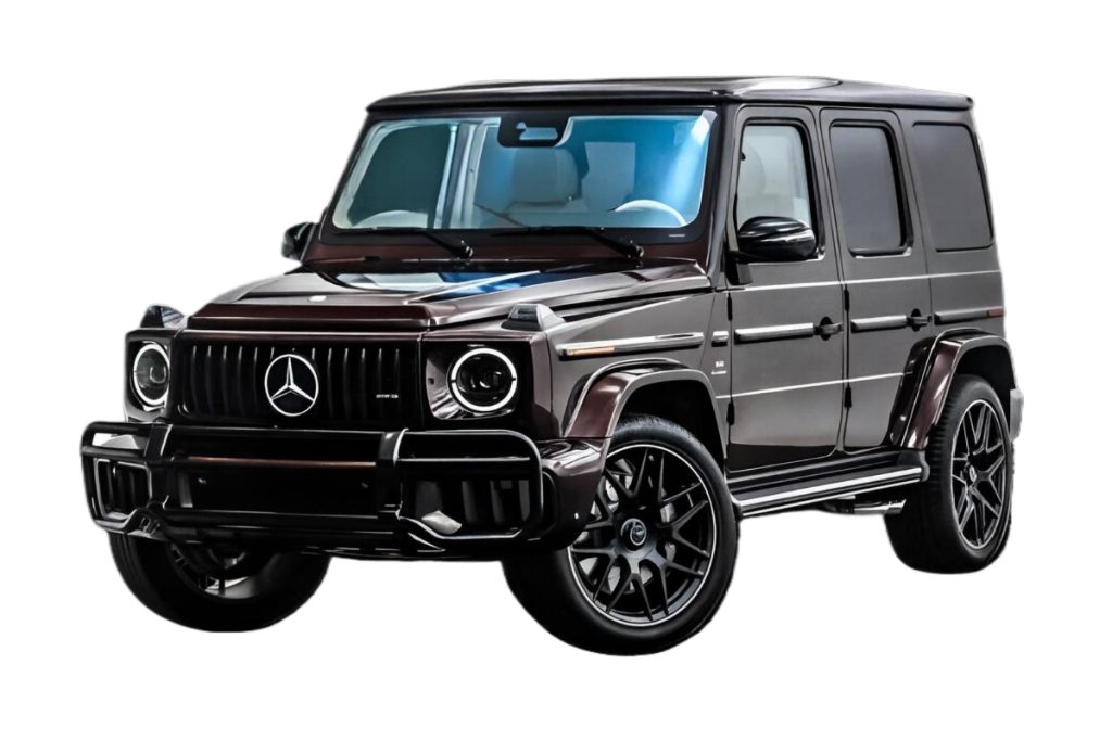 Long Island Mercedes-Benz G-Wagon private chauffeur service for hire arriving at a luxury Long Island event with professional driver