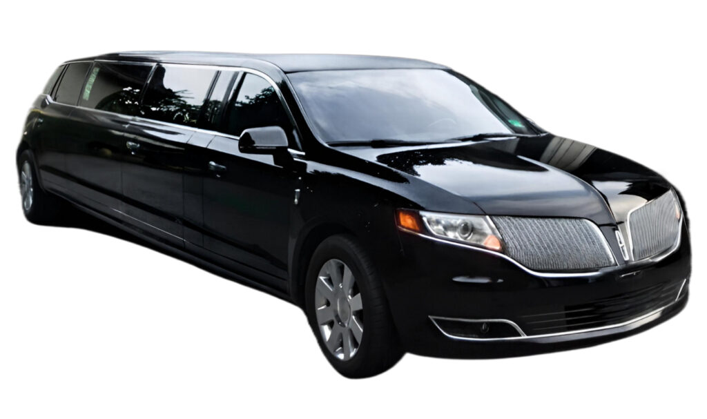 Long Island black stretch limo service with private chauffeur for hire to luxury airport transfers and special events