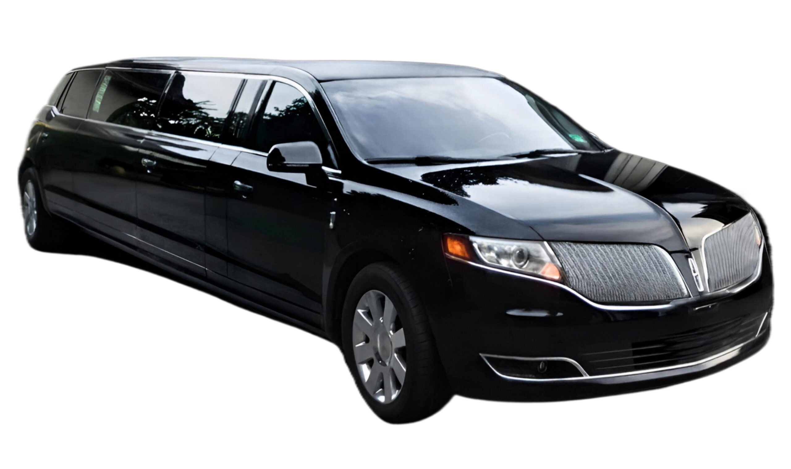Long Island black stretch limo service with private chauffeur for hire to luxury airport transfers and special events