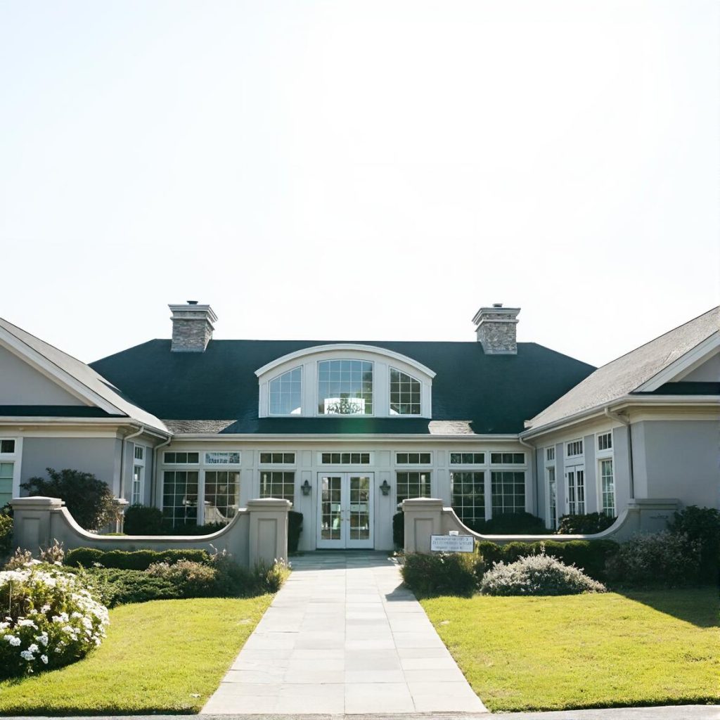 Front entrance gate of Sparkling Pointe Vineyards on the North Fork of Long Island during a private chauffeured wine tour.